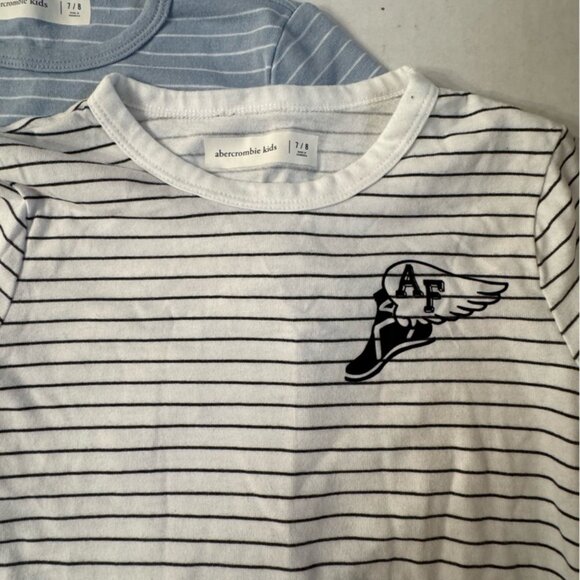 Abercrombie Kids Youth Girls 2-Pack Striped Short Sleeve T-Shirts Size 7/8 - Picture 2 of 7